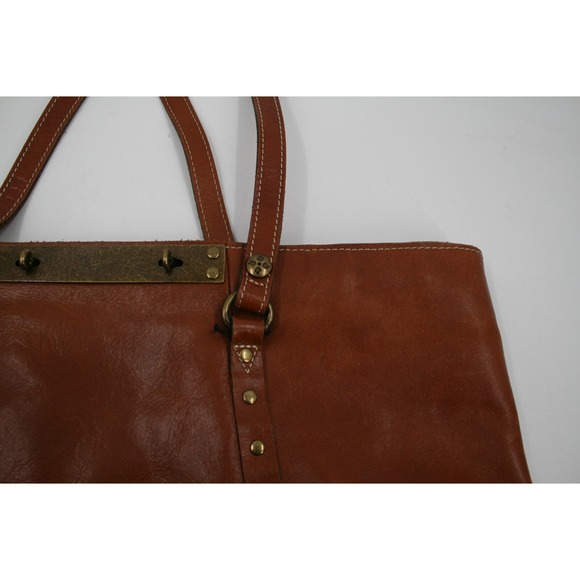 Patricia Nash Leather Tote Bag Studded Accents Shoulder Bag Large - Picture 4 of 15